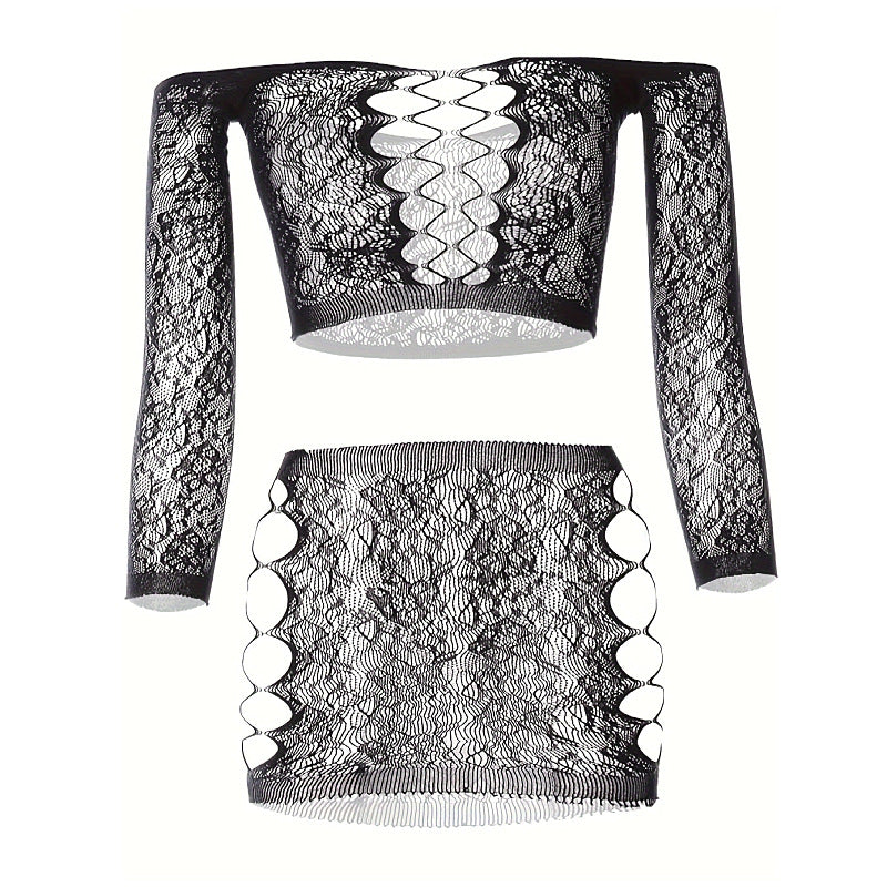 Two-piece lace bodysuit