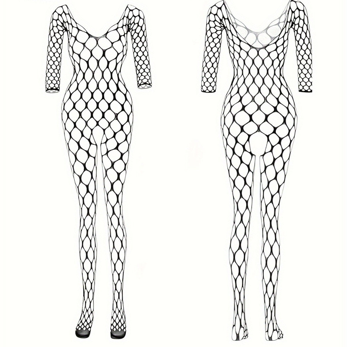 Striking Large Fishnet Bodysuit
