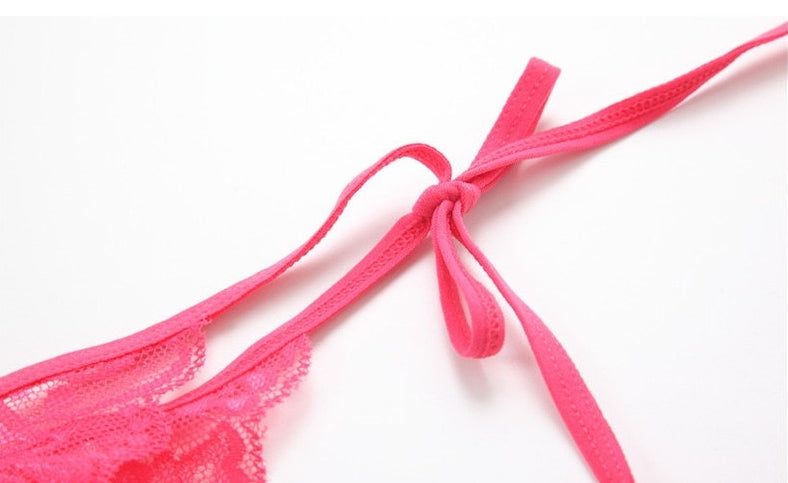 Sensual Elegance: Lace String with Front Opening