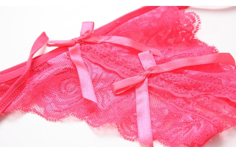 Sensual Elegance: Lace String with Front Opening