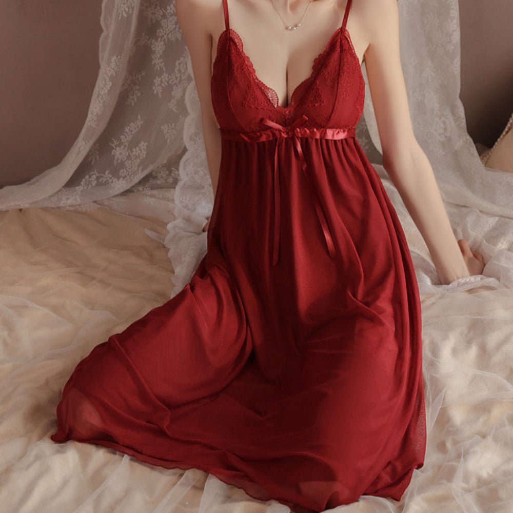 ❤️ Grace in Every Step – Super Long Red Dress ✨