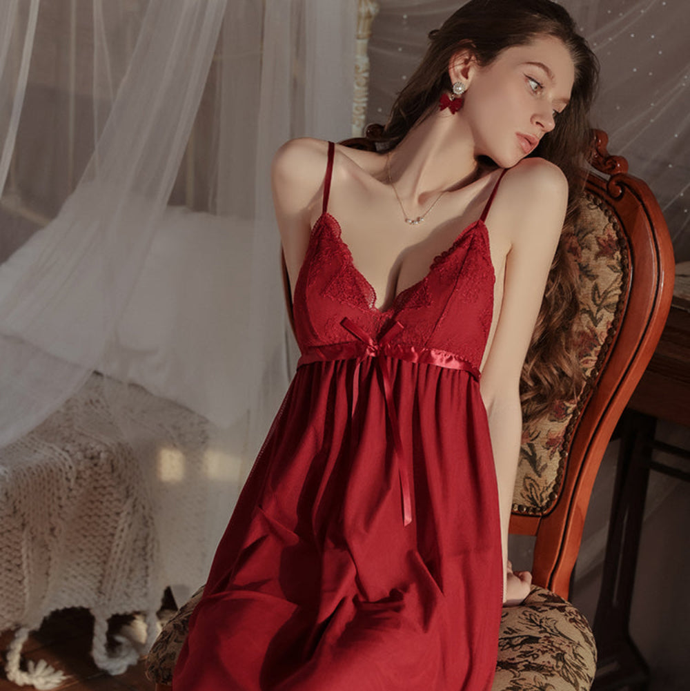 ❤️ Grace in Every Step – Super Long Red Dress ✨