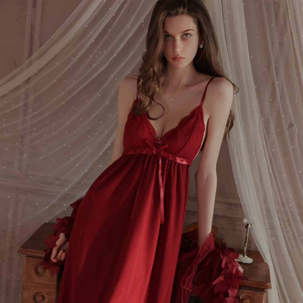 ❤️ Grace in Every Step – Super Long Red Dress ✨