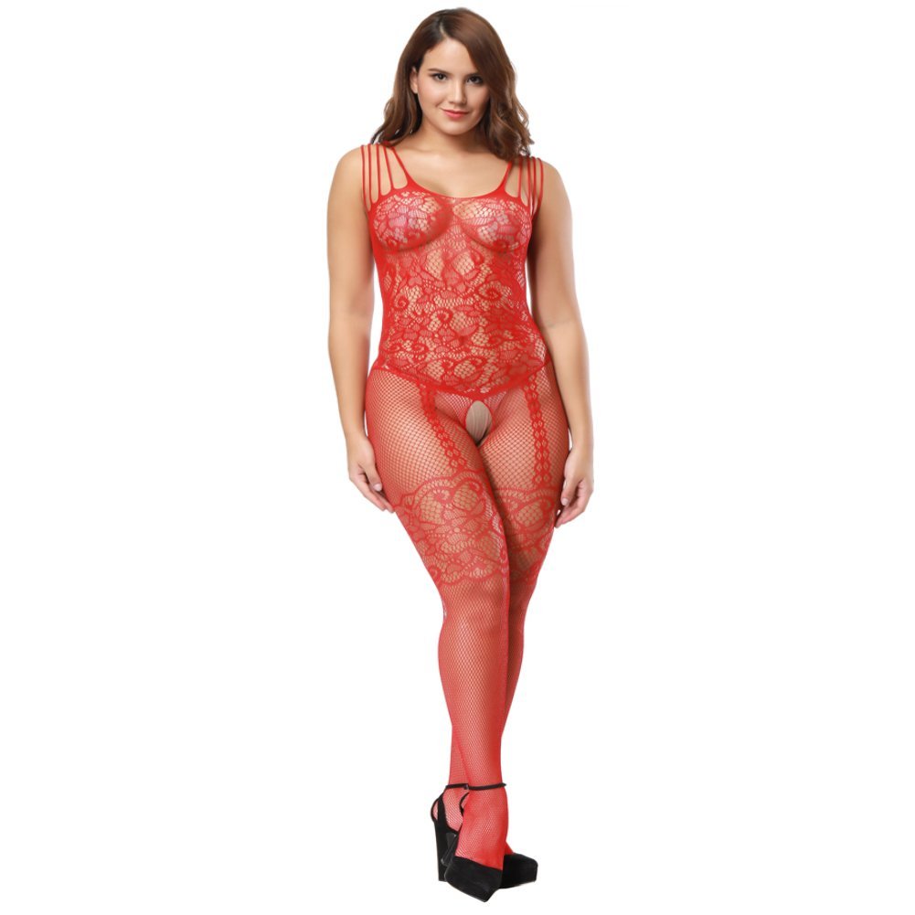 Chic Sleeveless Bodysuit with Shoulder Straps & Lace Top