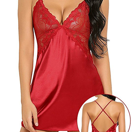 Red Short Nightwear Dress