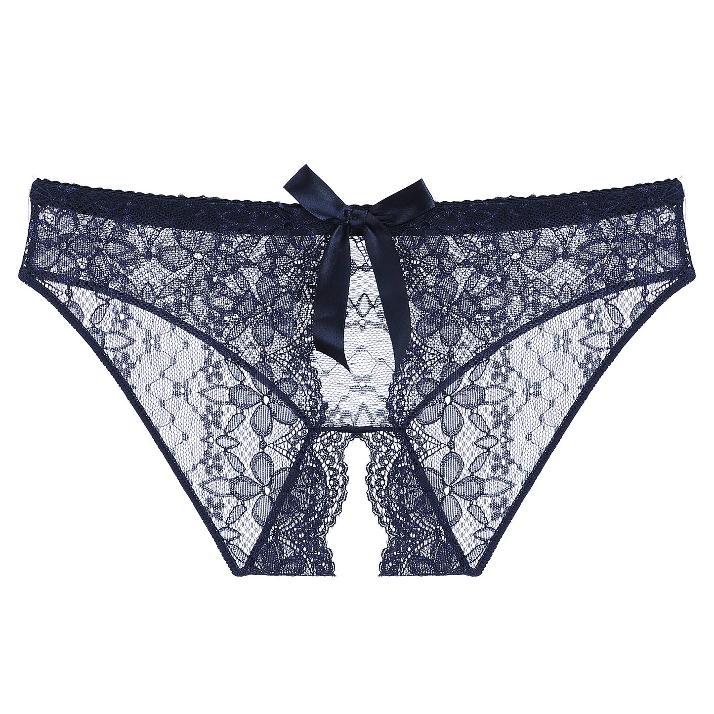 Bowed Elegance: Lace Underwear