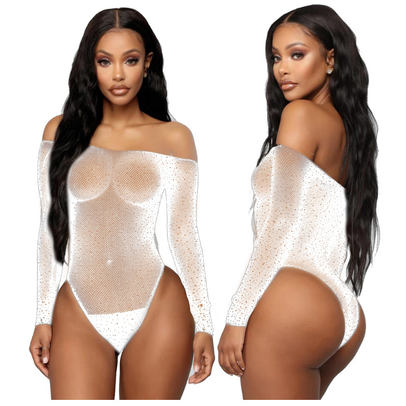 White Hot Rip-Ready Fishnet Bodysuit