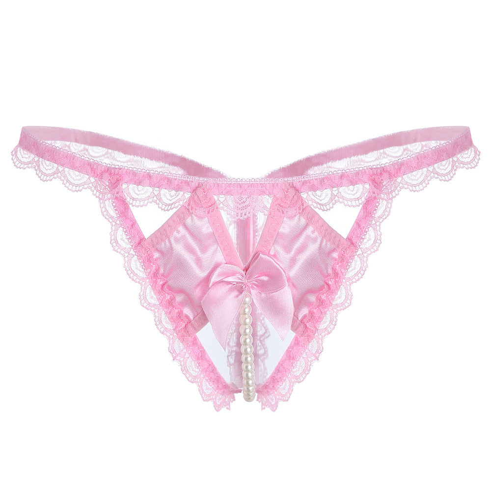 Pearl Elegance: Lace String